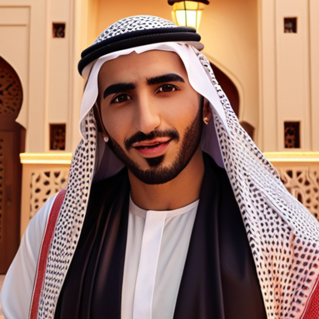 **

Prompt:  A charismatic Bahraini influencer, confidently addressing the camera while showcasing local fashion.  Authentic setting with Bahraini cultural elements. Warm, inviting lighting.

**
