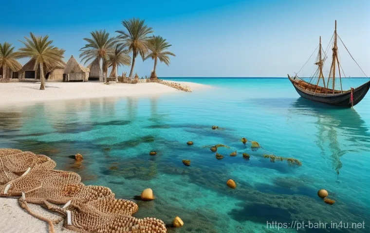 바레인 전쟁 역사 - **Prompt: Ancient Pearl Trading Hub**
    "A vibrant scene depicting ancient Bahrain as a bustling p...